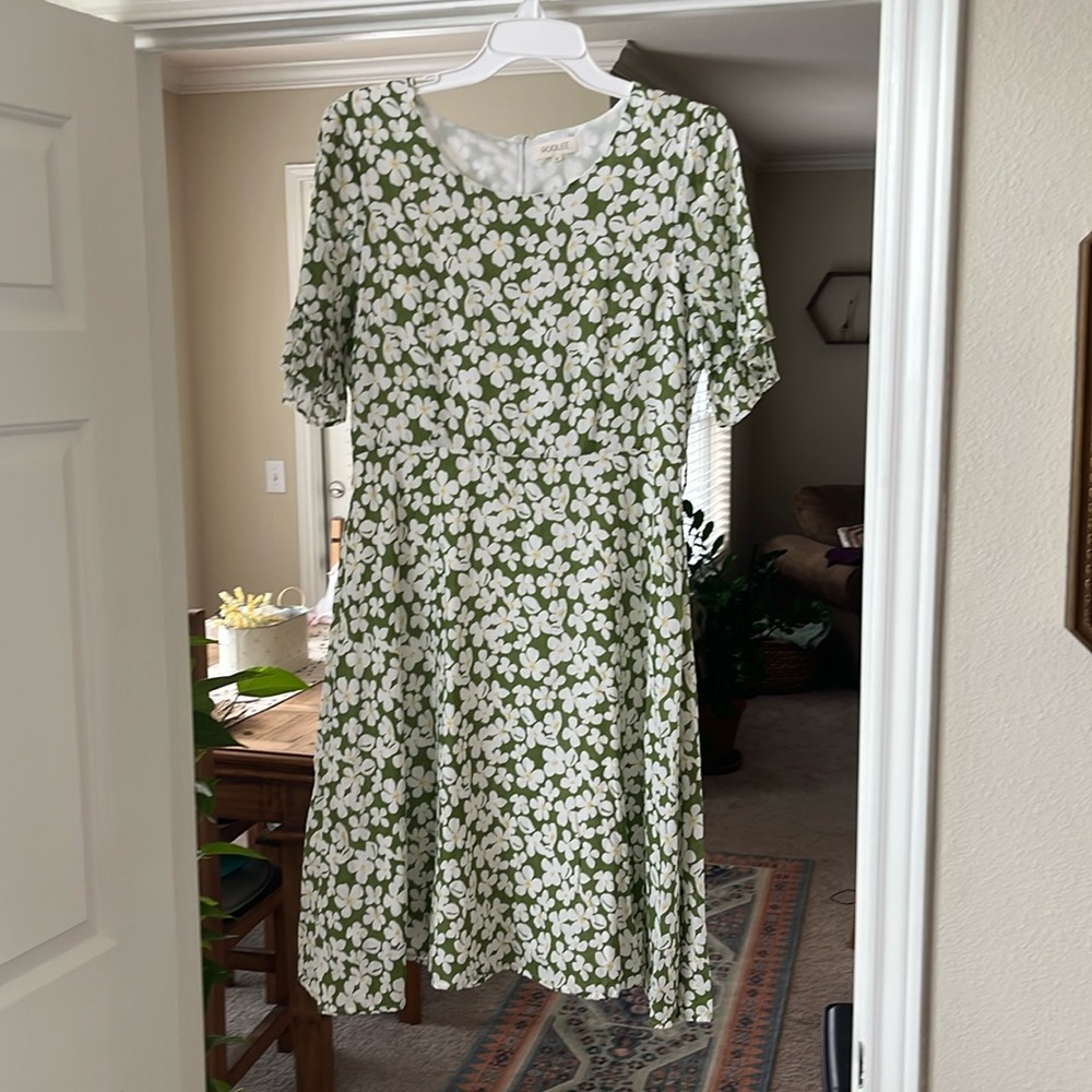 Roolee Green Floral Dress